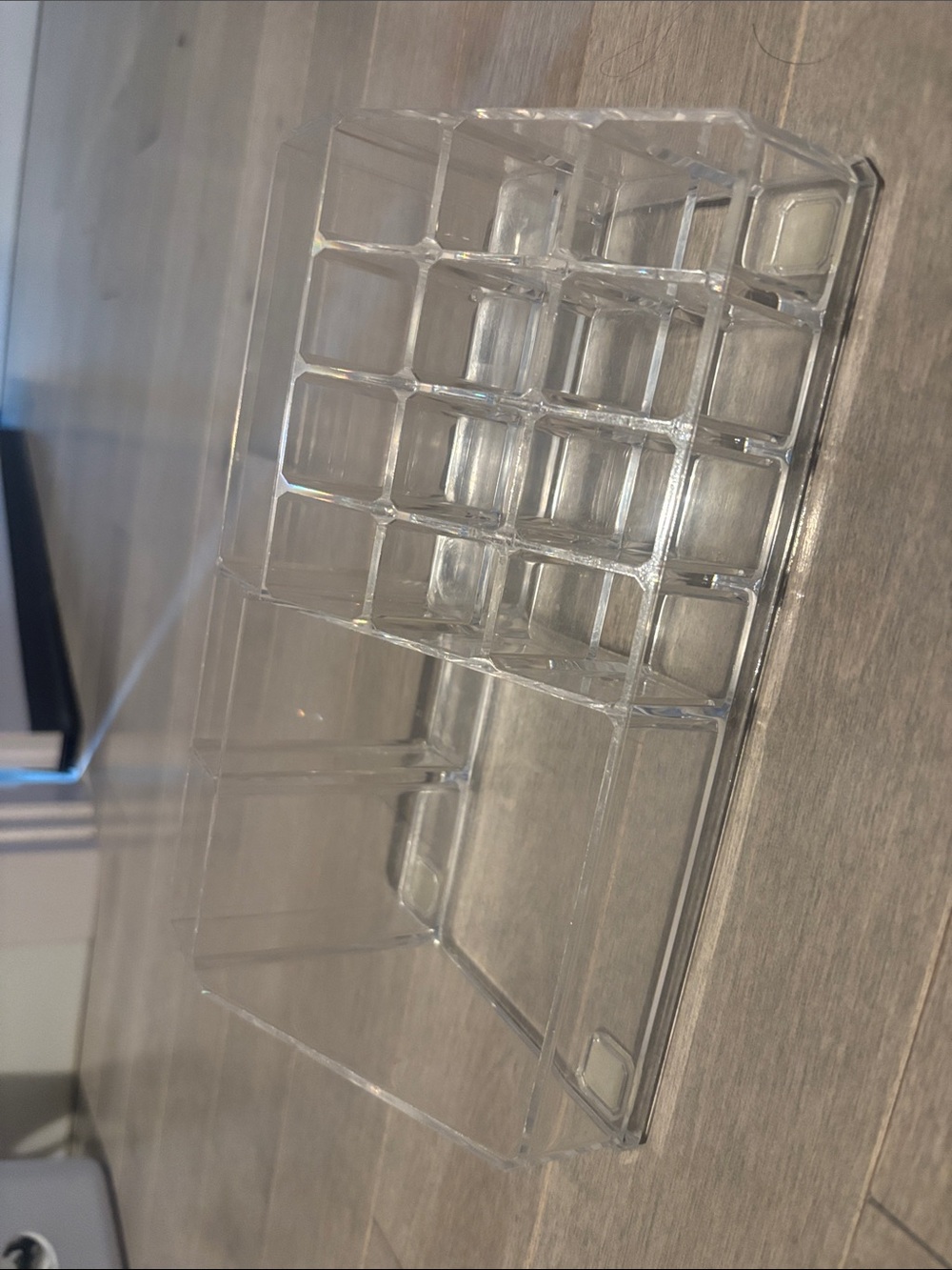 SHEIN Clear Acrylic Multi-Slot Makeup & Desk Organizer